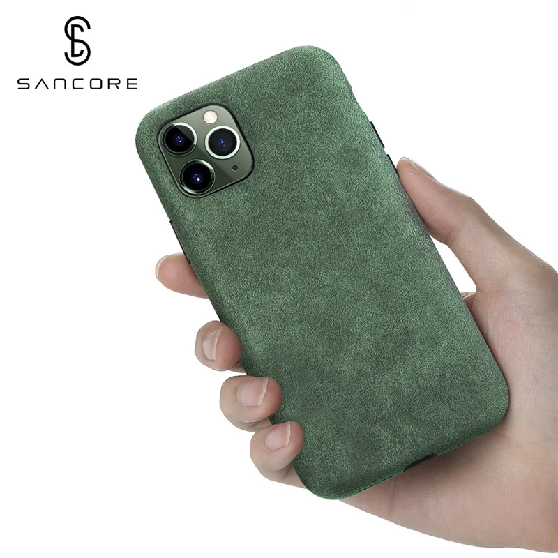 SanCore для iPhone 11 pro Max чехол для телефона ALCANTARA модный кожаный чехол с полной защитой бизнес роскошный чехол для телефона замшевый Чехол для мужчин