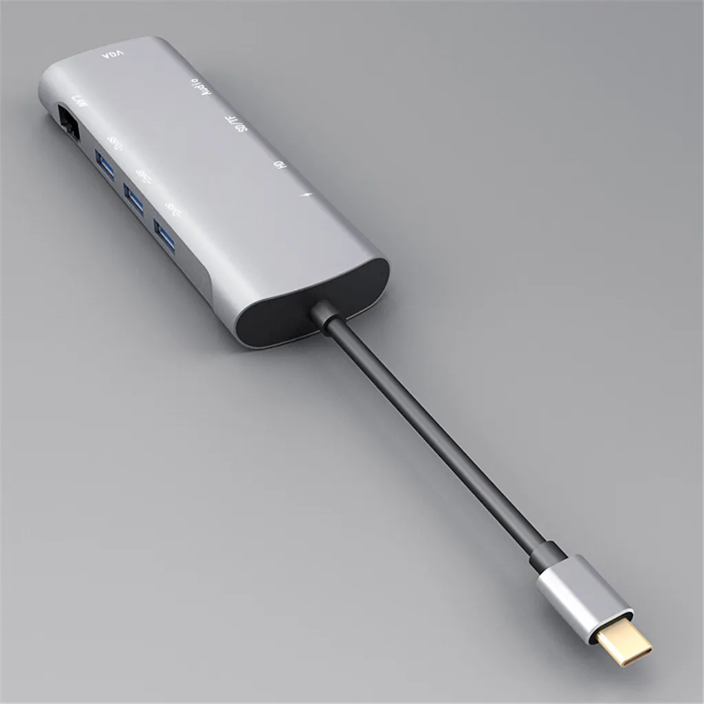 Многофункциональная док-станция 10 в 1 с разъемами типа C и HDMI USB3.0 хаб PD быстрая