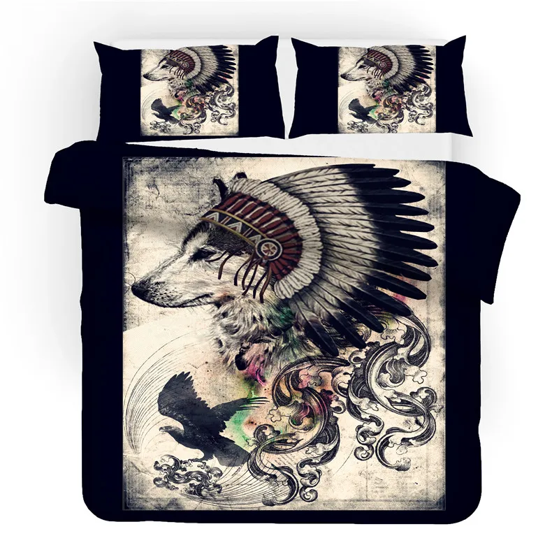 Комплект постельного белья из 3 предметов с пододеяльником и