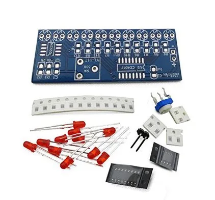 Наборы умной электроники NE555 + CD4017 светильник проточный светодиодный модуль DIY