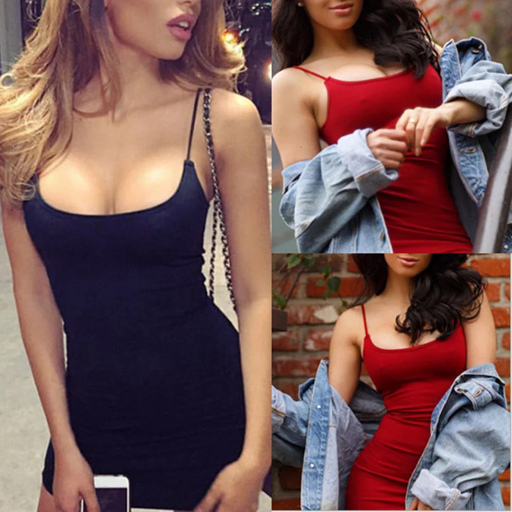 2019 11.11 Sexy Women Solid Color Sleeveless Backless Sling Vestelegant party Bodycon Dress Club Wear Christmas Gift for |