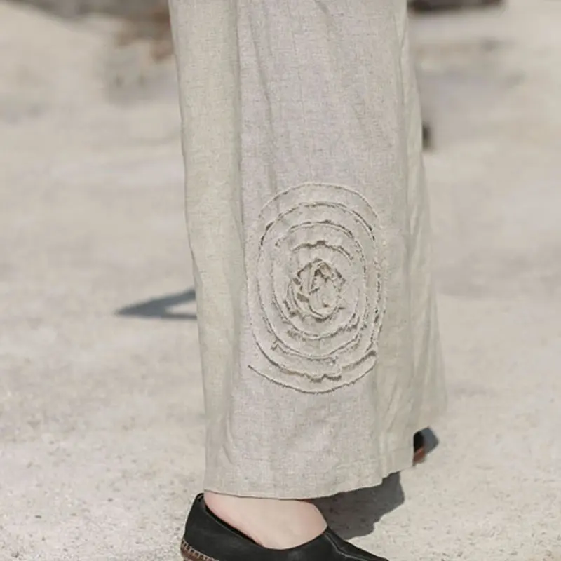 

XITAO Women Pants Fashion New Women Elastic Waist Goddess Fan Casual Style Loose Pleated 2021 Summer Wide Leg Pants WMD0698