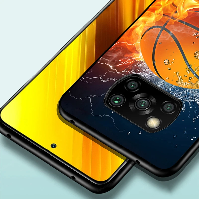 

I Love Basketball Art For Xiaomi Poco X3 NFC M3 M2 X2 F3 F2 Pro C3 F1 Mi Play Mix 3 A2 A1 6X 5X Black Phone Case