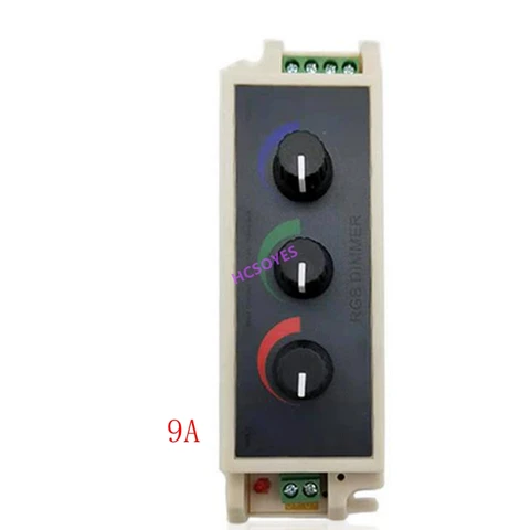 Контроллер RGB 9 А, 12-24 В постоянного тока, 3-канальный регулятор яркосветодиодный для светодиодных лент 3528 5050 RGB