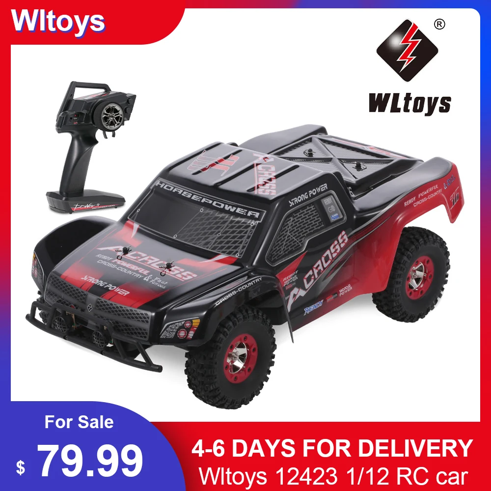 Высокоскоростной грузовик Wltoys 12423 50 км/ч внедорожник с коротким ходом