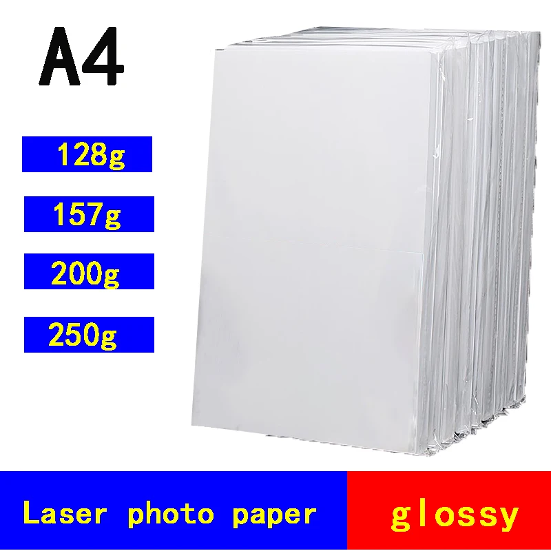Double-sided glossy photo paper for A4 laser printer 128g 157g 200g 250g laser printing paper laser coated paper