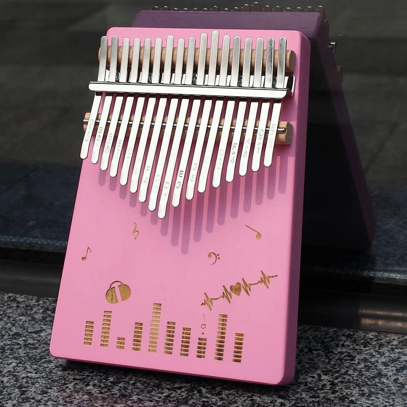 KERUS Pink Kalimba большой палец пианино 17 клавиш портативный Mbira подарки для детей и