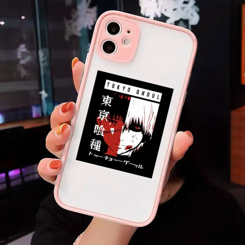 

Japan anime Tokyo Ghoul Phone Case matte transparent For iphone 7 8 11 12 plus mini x xs xr pro max cover
