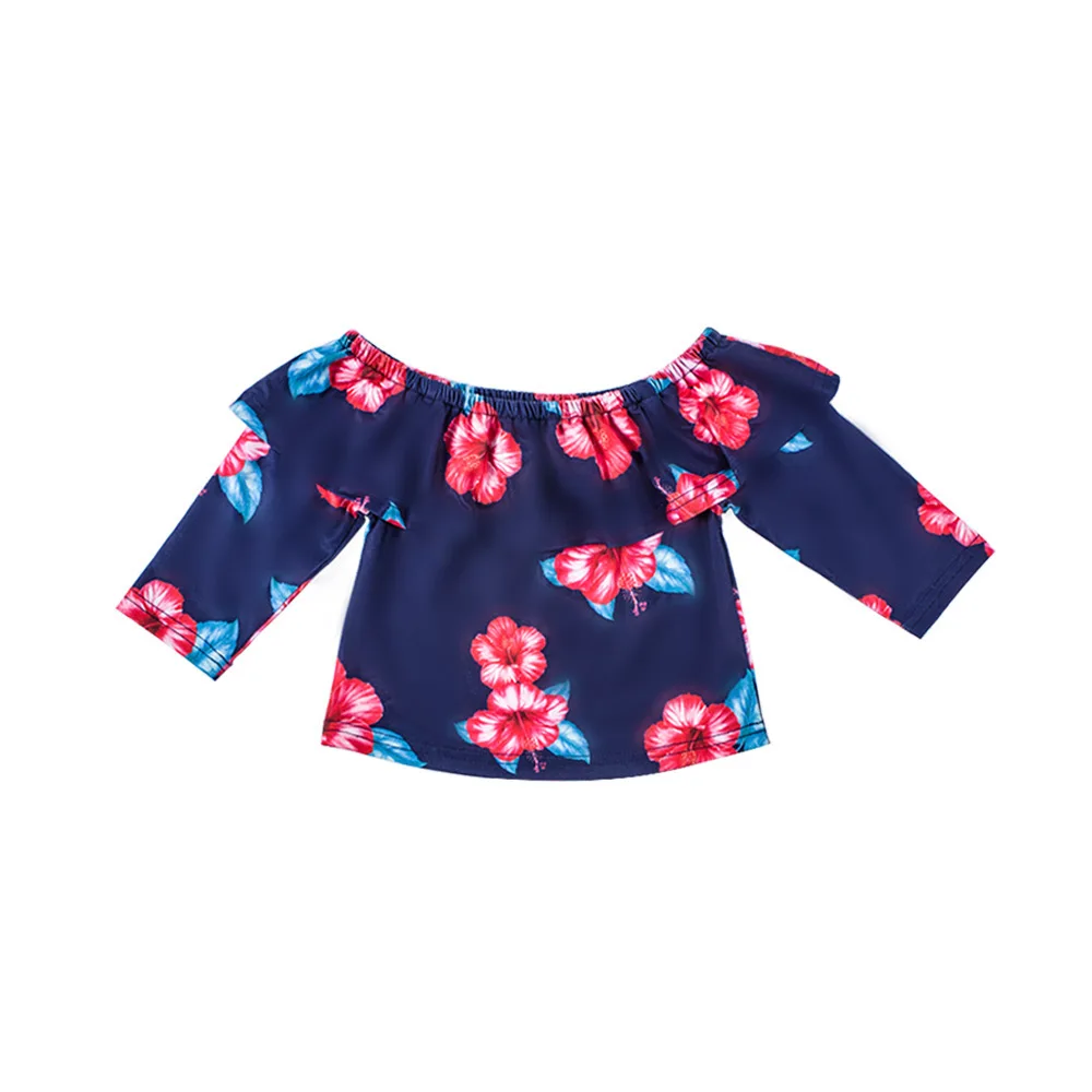 Комплекты одежды для девочек в европейском и американском стиле детский топ с