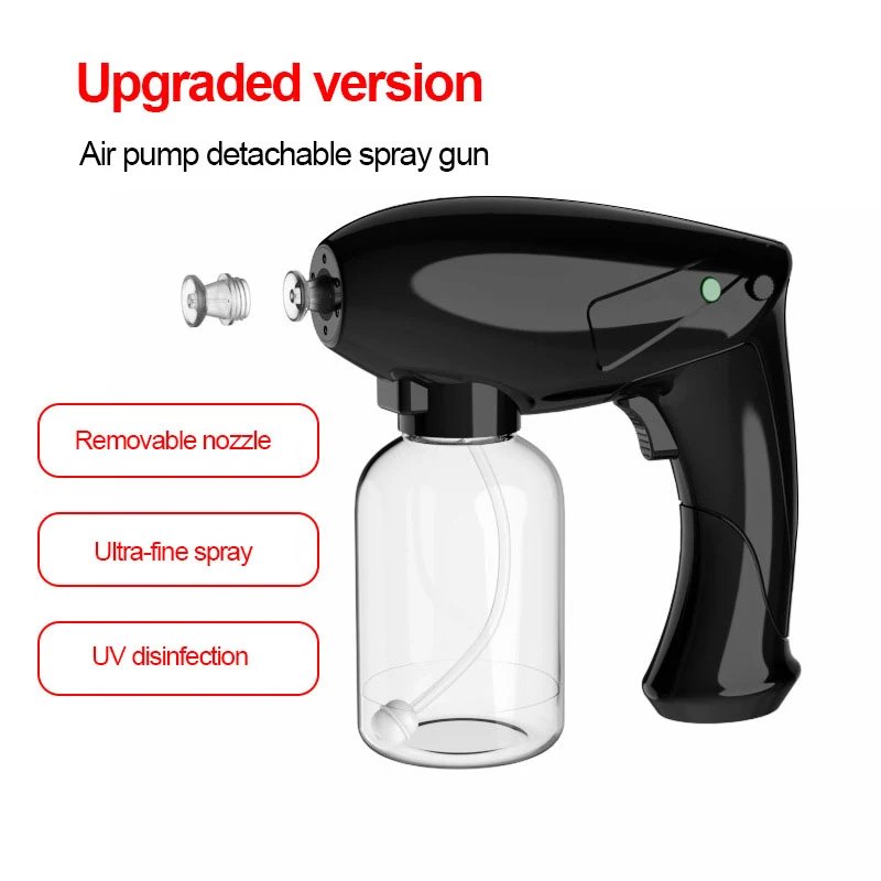 

350ML Wireless Nano Blue Light Steam Spray Disinfection Sprayer Gun USB Charging Atomizer Fogger Disinfection Water Sprayer