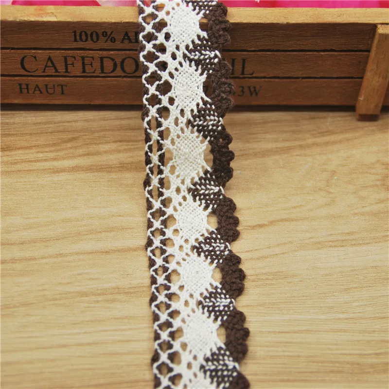Модная оптовая продажа 30 мм хлопковая кружевная отделка цвета слоновой кости