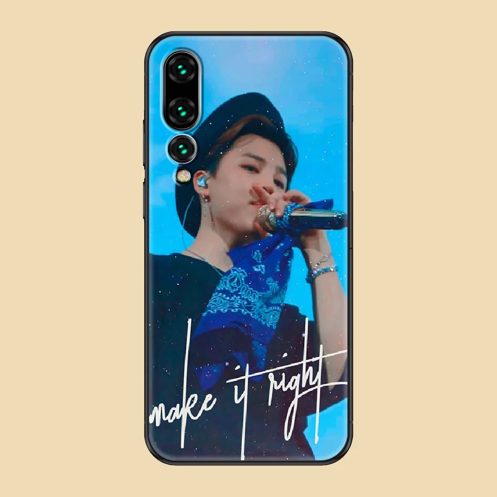 

Singer jimins Korean Wave Phone case For Huawei P Mate P10 P20 P30 P40 10 20 Smart Z Pro Lite 2019 black silicone shell luxury
