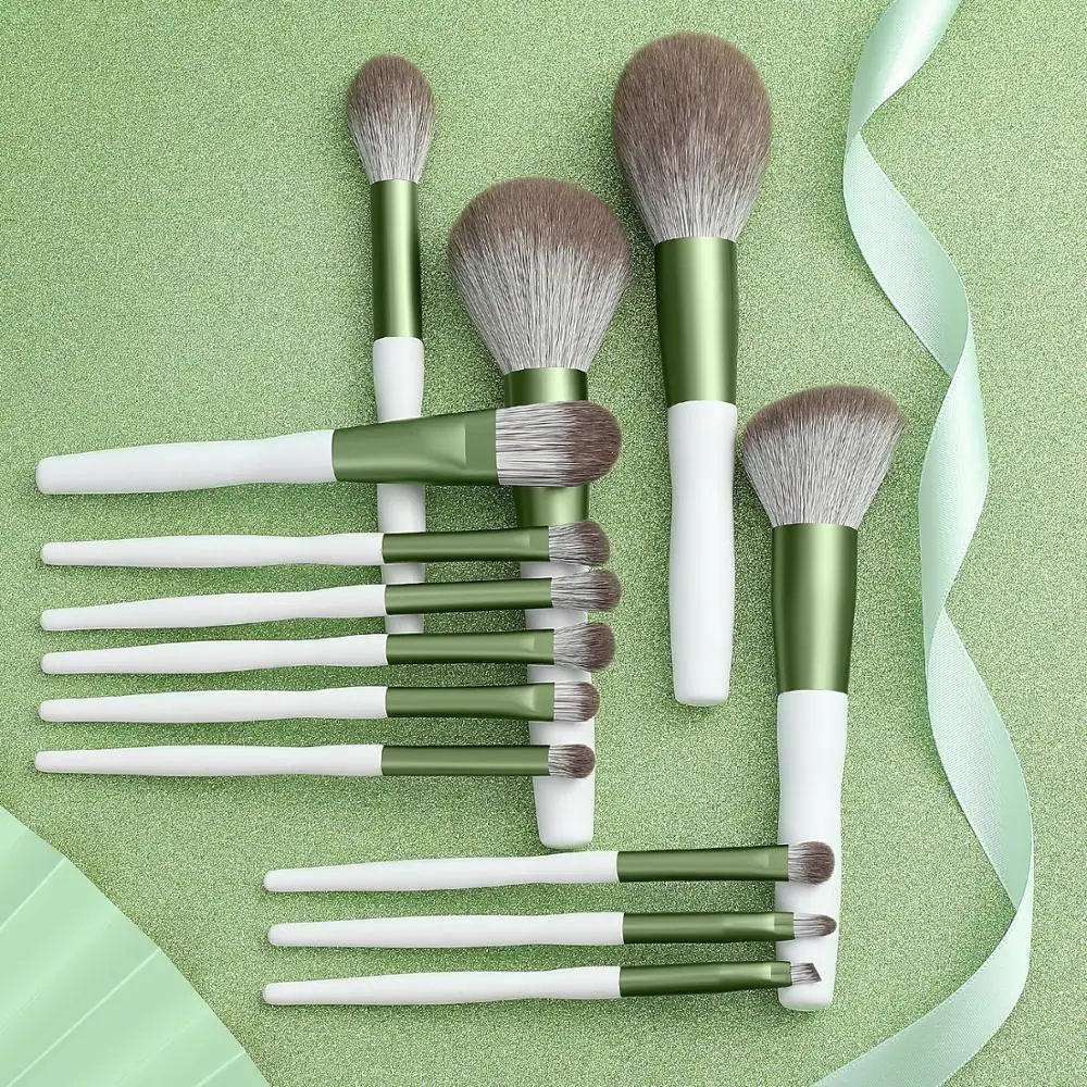 

BANFI 13 pcs Wooden Handle Makeup Brushes Set Summer Love Series Soft Fiber Wool Professional Cosmetics Beauty Make Up Tools Kit