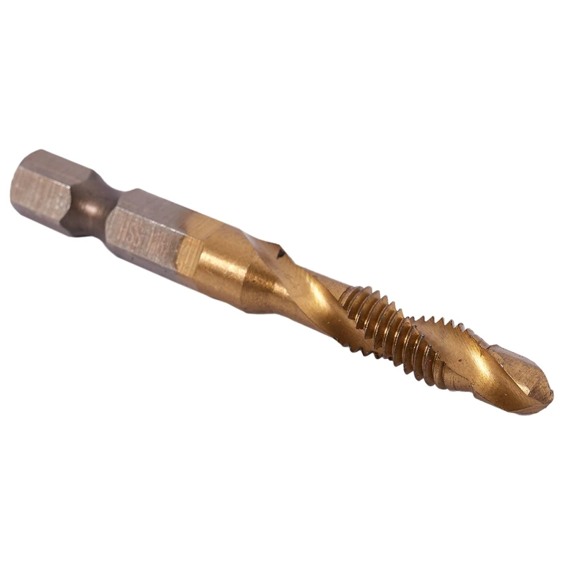 

12Pcs/Set M3-M10 Thread Tap Screw Taps Hex Shank Titanium Plated Hss Screw Thread Metric & Inch Tap Drill Bit Tapping Tool Set