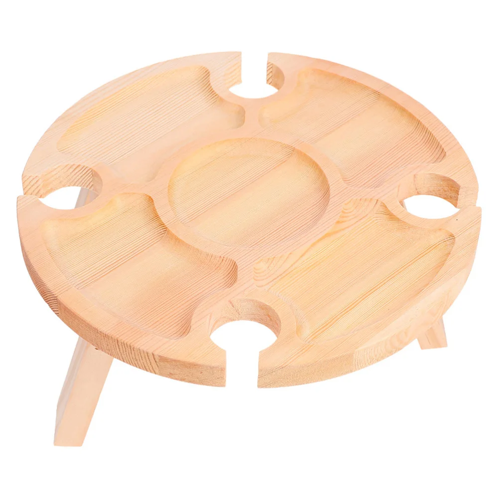 

1pc Red Table Folding Red Table Portable Red Table (Log Color)