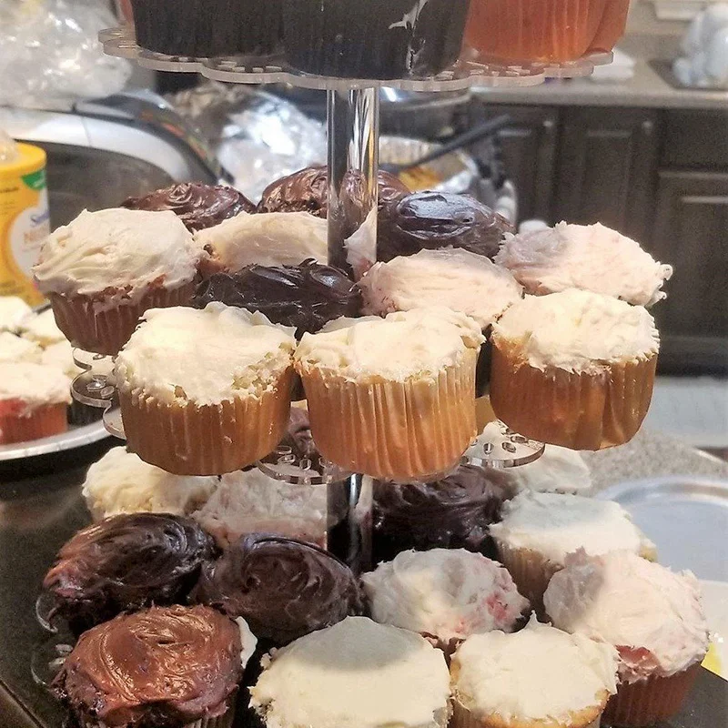 3 яруса прозрачная чашка торт акриловая подставка кекс стендовые принадлежности