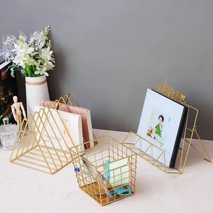 Железная книжная полка для магазинов, твердая 9 клетчатая полка для хранения файлов, Скандинавская полка для хранения журналов и книг, разные настенные украшения