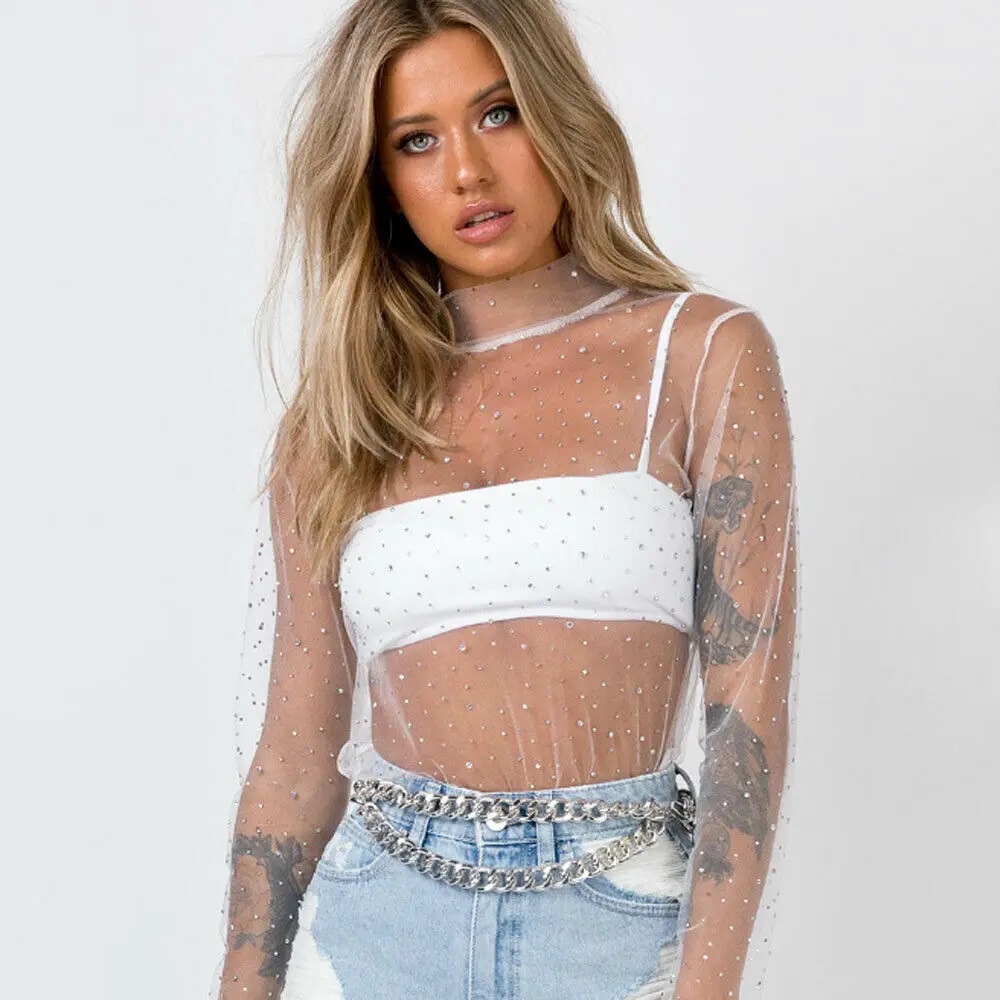 Новинка женская летняя сексуальная сетчатая Прозрачная Клубная вечерние