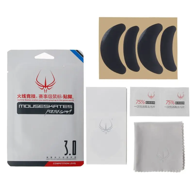 

2 Sets/Pack Original Hotline Games Competition Level Mouse Feet Mouse Skates Gildes for Zowie AM / ZA11 / ZA12 / FK1 / FK2 / FK+