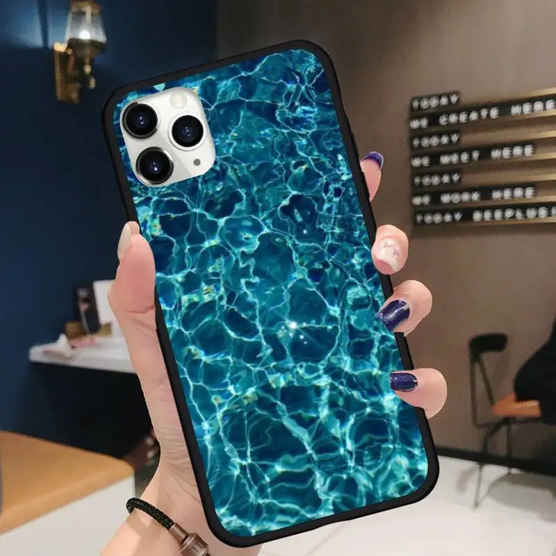 

Blue sea waves beach Phone Case for iPhone 11 12 pro XS MAX 8 7 6 6S Plus X 5S SE 2020 XR mini Funda