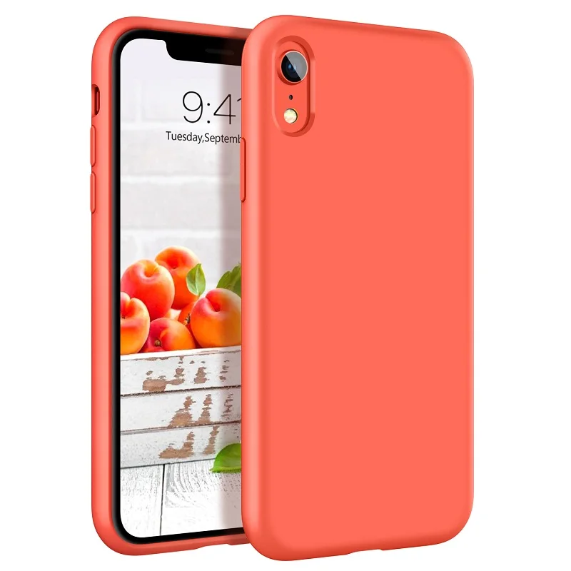 Чехол из жидкого силикона для XR фирменная мягкая и гибкая резины легкая