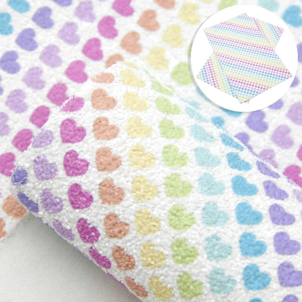 Блестящая Радужная искусственная кожа ткань бант из волос украшение сделай сам