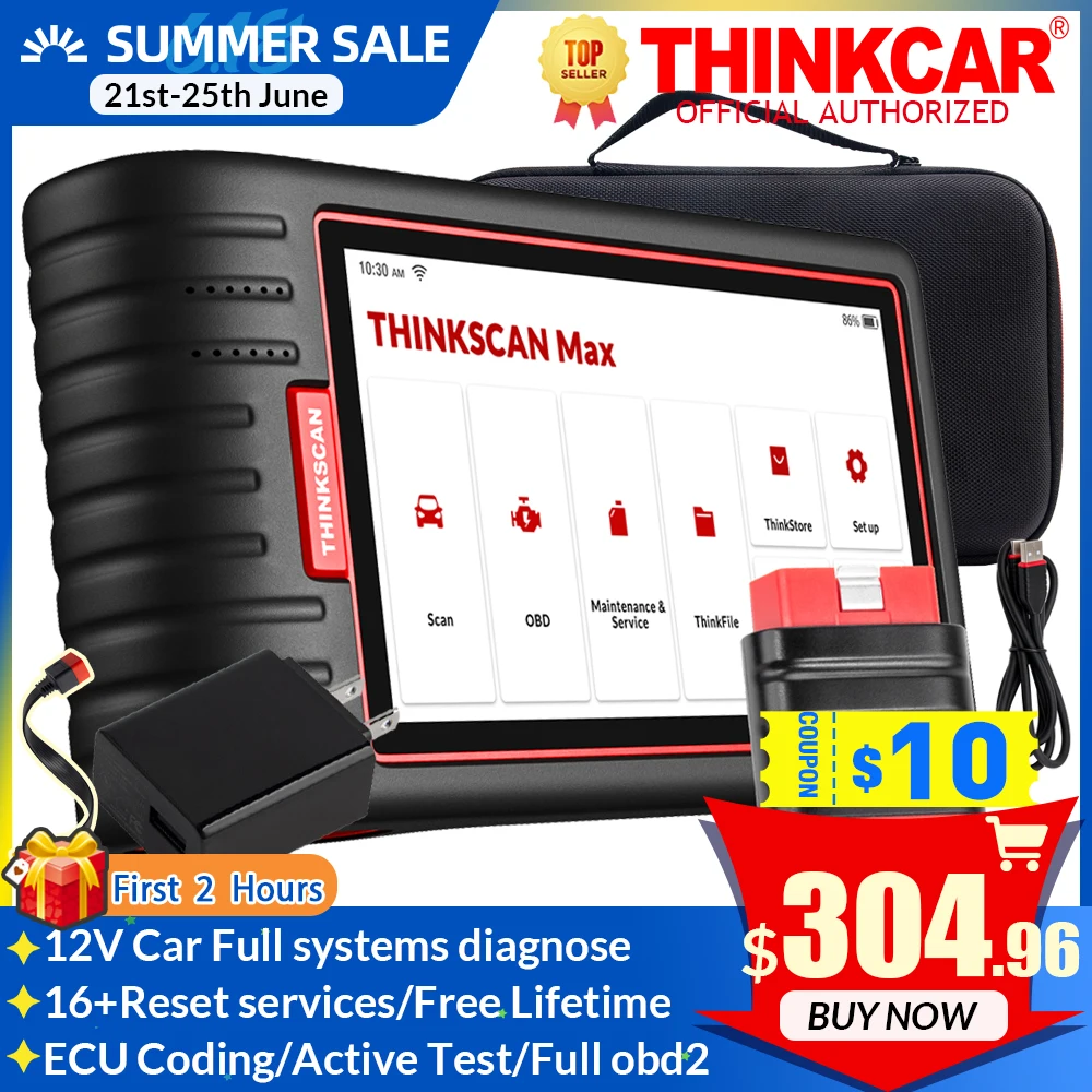 Thinkcar Thinkscan Max OBD2 Диагностический Инструмент Профессиональный сканер