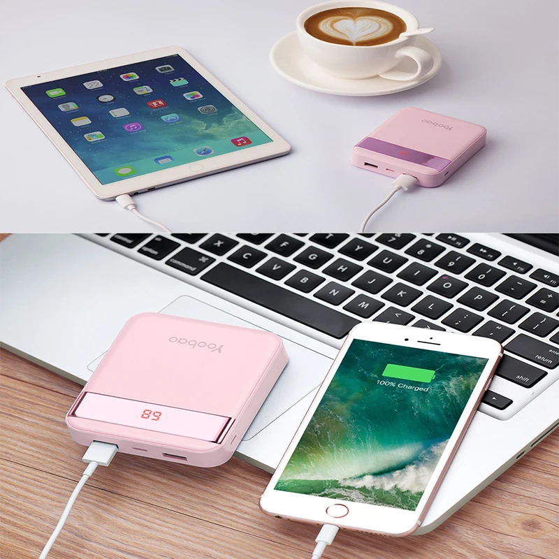 Yoobao M4Pro 10000 мАч Мини Цветной Мобильный Внешний аккумулятор 2 USB порта А выход и а