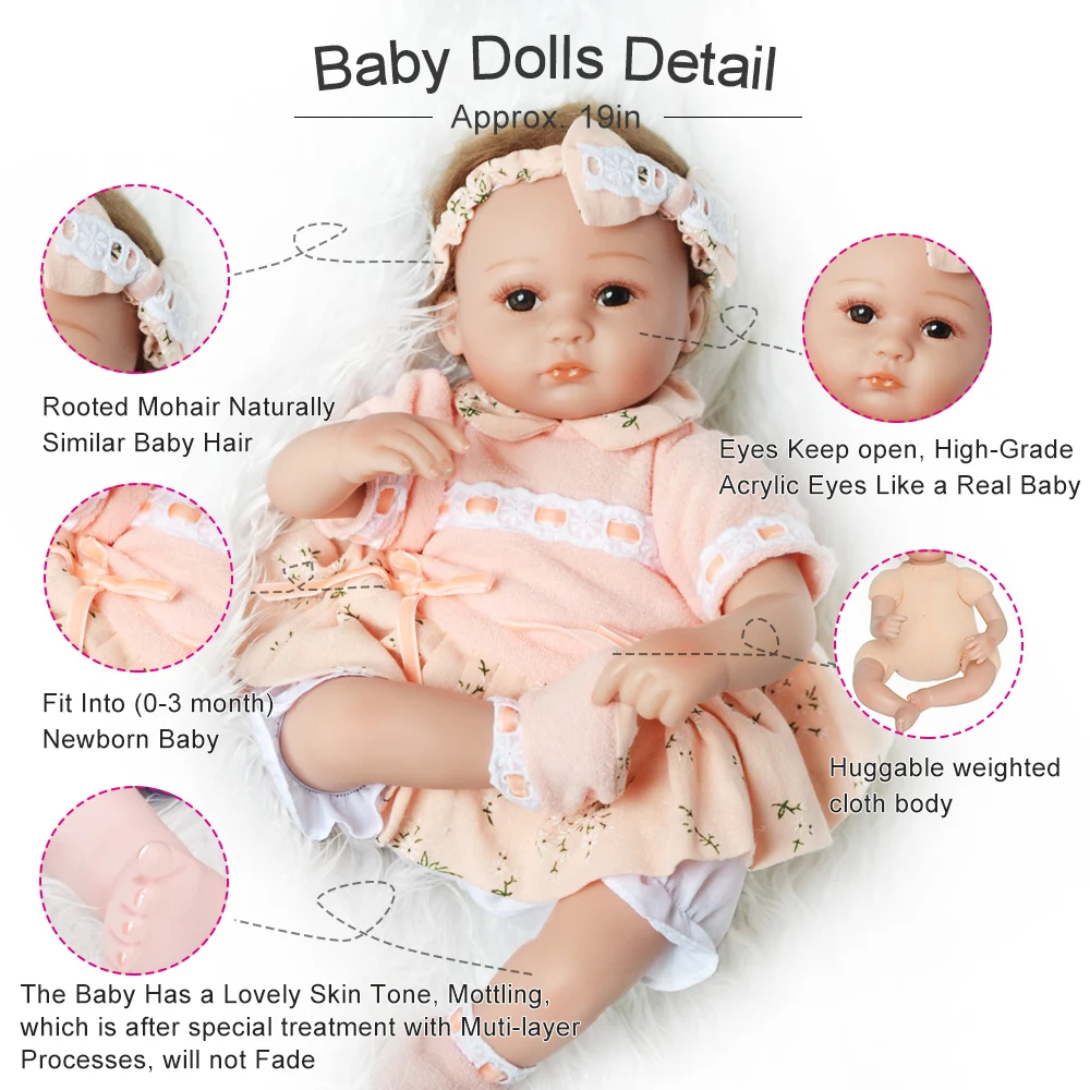 45 см полное Силиконовое боди Reborn Baby Doll игрушка очаровательные реалистичные малыша reborn corpo de silicone inteiro realista