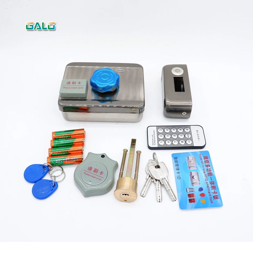 RFID Электронный дверной замок для видеодомофона поддержка 4 шт. батарейки АА