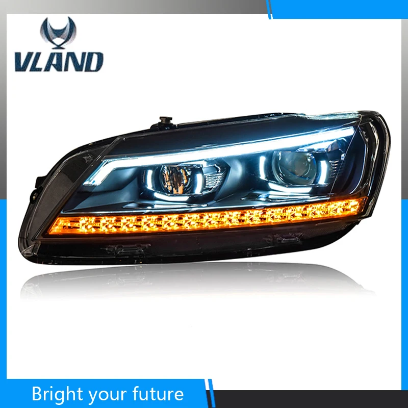 Автомобильная фара для Volkswagen Passat V6 B7 светодиодные фары 2011 2012 2013 2014 2015 проектор
