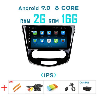 9.0 2G 16G-M 1280P ips Android 9,0 Carplay 64G Автомобильный gps радио для Nissan X-Trail 3 T32 2013- Qashqai J10 J11 мультимедиа без DVD плеера - Цвет: 9.0 2G 16G-M