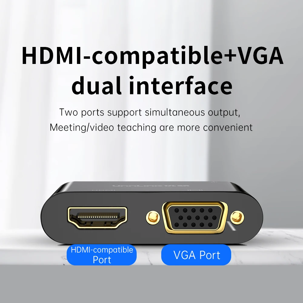 Адаптер Unnlink с USB 3 0 на HDMI VGA конвертер внешняя графическая карта для мыши