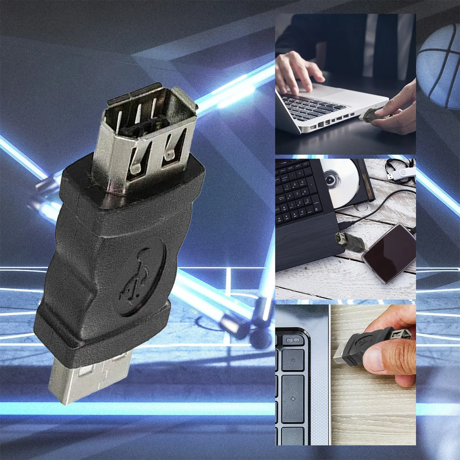 Переходник с 6-контактной розеткой на Usb 1394 для Firewire Ieee 2 0 компьютерные кабели