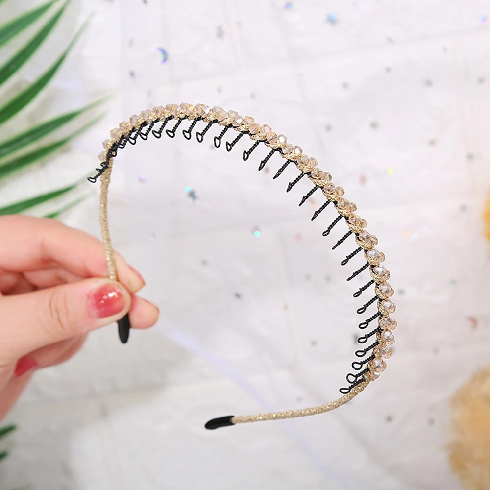 

Crystal Multicolor Handmade Beaded Headband With Teeth Hair Band Headwear for Girls Women Hair Fashion Accessories