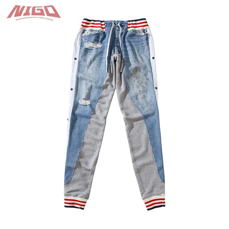 

NIGO 21ss GL Denim Stitching Webbing Pants