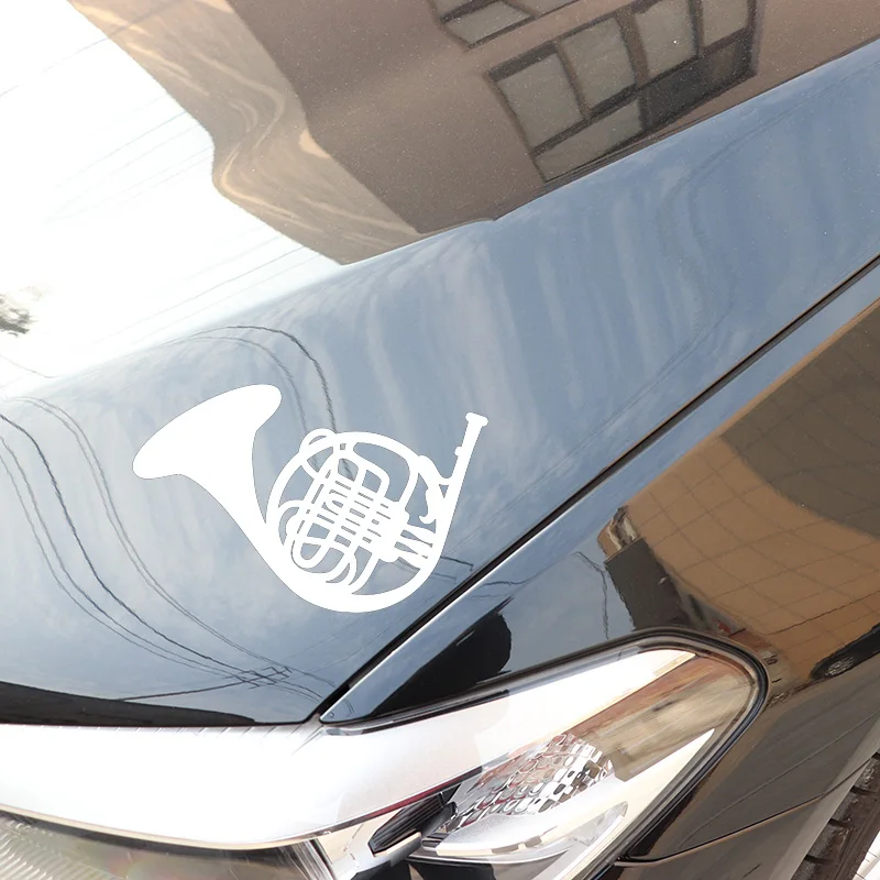 YJZT 17.6X11.3CM French Horn Personality Car Styling Decoration Decal Vinyl Stickers C25-0544 | Автомобили и мотоциклы