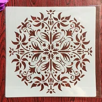 30 30cm size diy craft mandala mold for painting stencils stamped photo album embossed paper card on woodfabric wall stencil