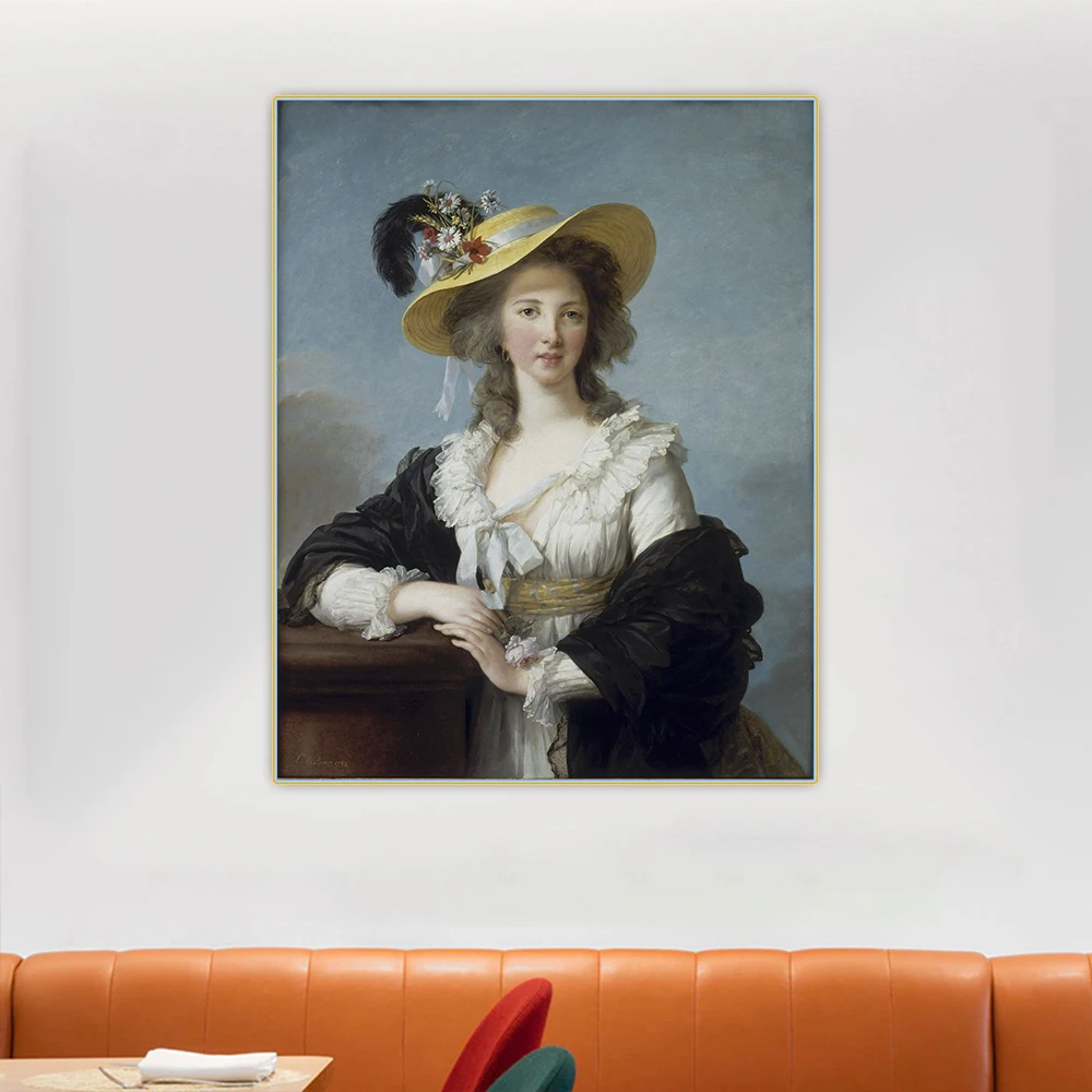 

Citon E.Vigee Lebrun《Duchess de Polignac 》Canvas Art Oil Painting Artwork Poster Decorative Picture Wall Decor Home Decoration