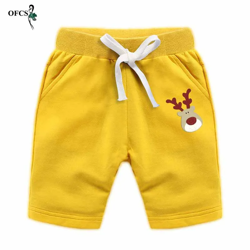 Новинка летние шорты Детские хлопковые короткие брюки с рисунком для маленьких