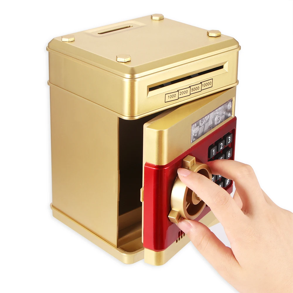 

Mini ATM Machine Electronic Piggy Bank Safe Box Money Boxes For Children Digital Coins Cash Saving Safe Deposit Kid Child Gifts
