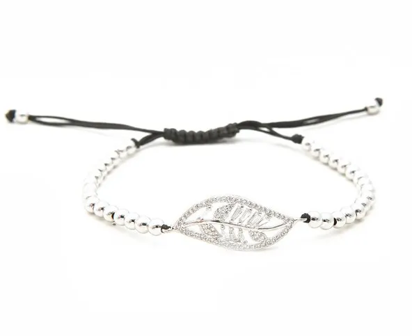 

Золотистый Серебристый браслет с микрозакрепкой из фианита и кубического циркония, веревка, регулируемый макраме gfg2, медные бусины, очаров...