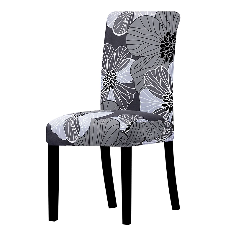 Lellen Printed Chair Cover Spandex Stretch Slipcovers Elastic Covers Dining Room Chairs For Kitchen Home Christmas | Дом и сад