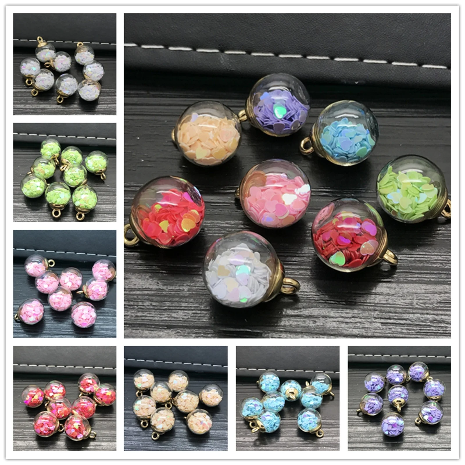 Новинка 15 мм 8 шт. Многоцелевой милый кулон в виде сердечек бусы колье женские