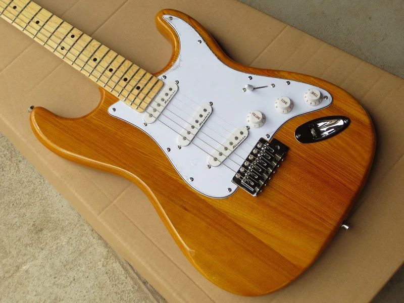 Завод магазин elm ash body белая накладка ST с подписью клен гриф Электрогитара гитара