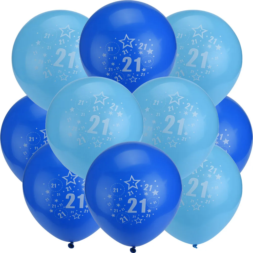 10 шт./пакет жемчужные латексные воздушные шары с светильник синего цвета и синие