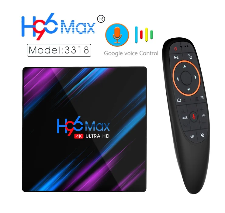 H96 Max 3318 A Светодиодный ТВ дисплей Android 9 0 бокс 2 4G/5G Wifi RK3318 четырехъядерный BT 4