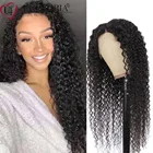 Кудрявые Парики на сетке для чернокожих женщин, бразильские парики из человеческих волос, 13x1 TL часть парика, естественный черный цвет, плотность 150% молокости