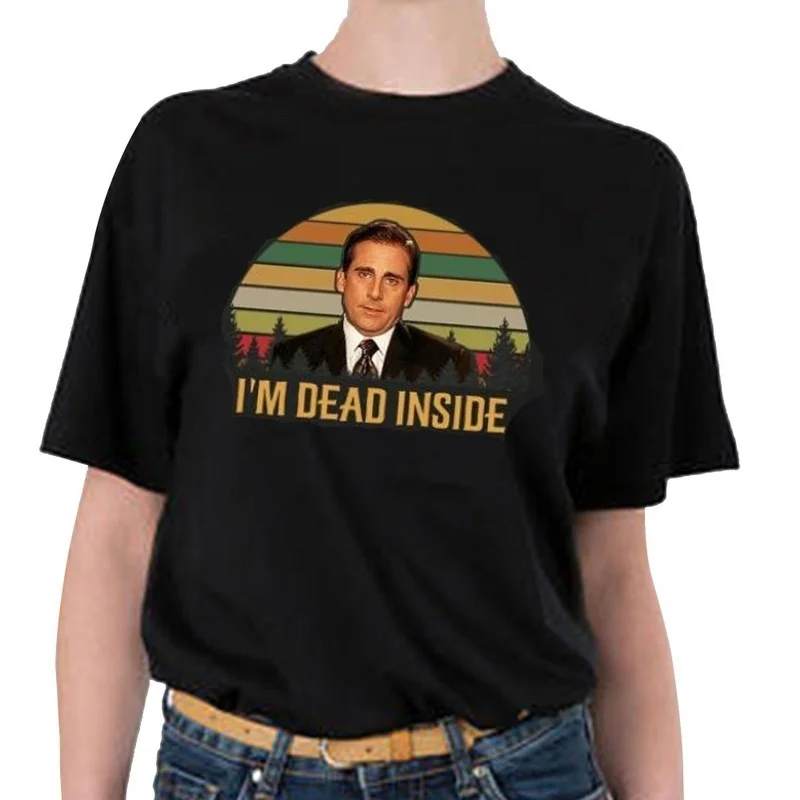Starqueen JBH 1 шт. футболка с надписью Dead Inside What I Said The Office dander Mifflin забавная для ТВ шоу