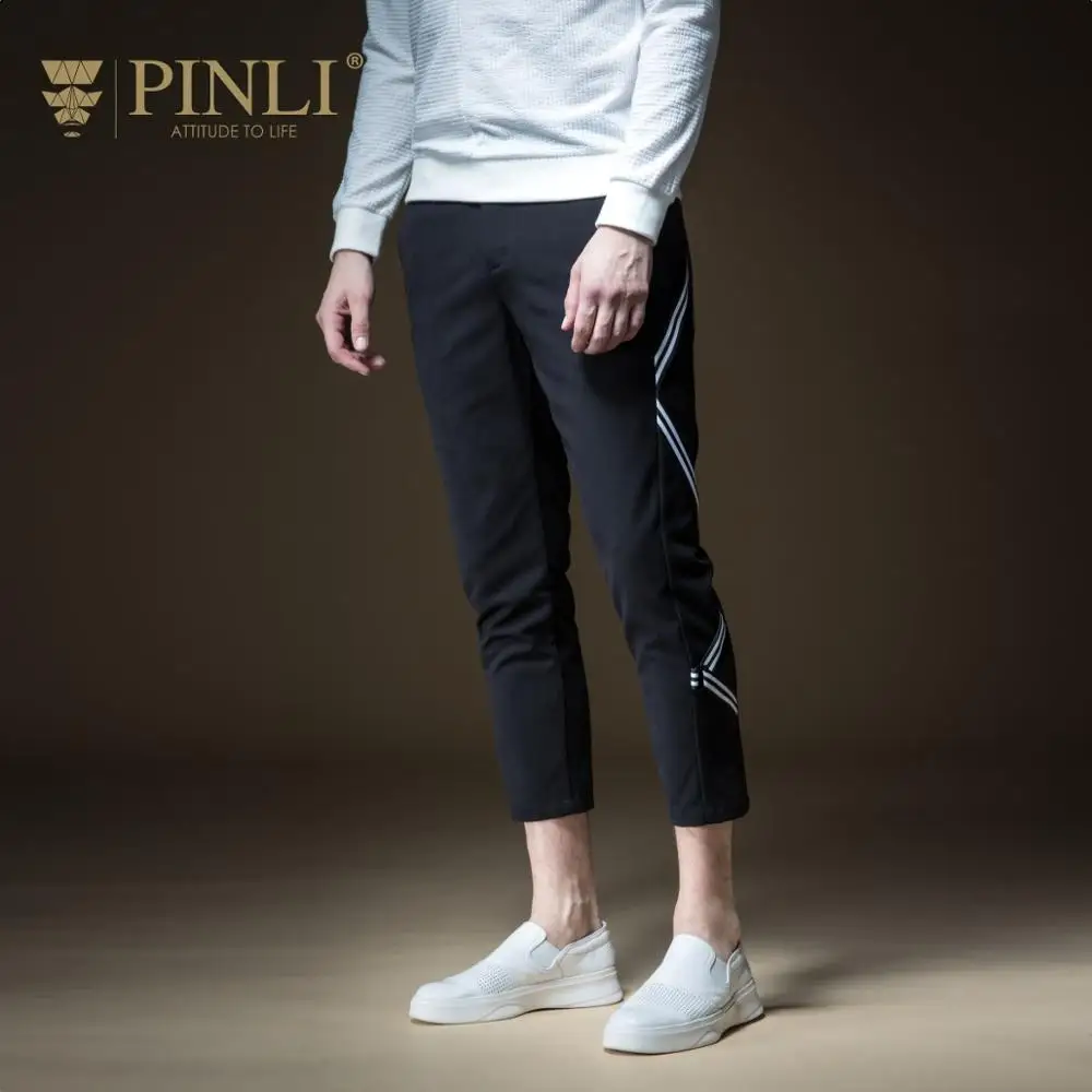 

Pinli 2020 Summer New Discount Clearance Slim Original Design Solid Color Business Trousers Casual Men Ankle-length Pants Hot